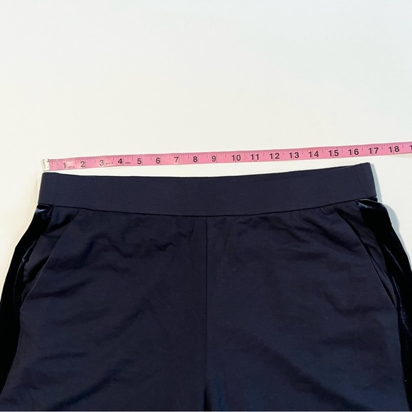 Eileen Fisher pull on  Jogger pants with  side velour stripe size PL Navy - Picture 11 of 15